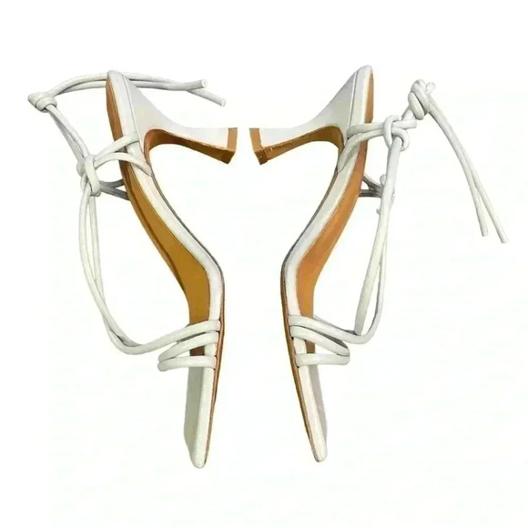 TORAL Knotted Heel In Baby Blue Size 8 - Picture 3 of 8